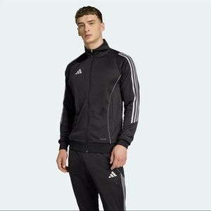 Adidas Tiro 24 Black/Silver Mens Training Track Jacket Zip Up (BRAND NEW!)
